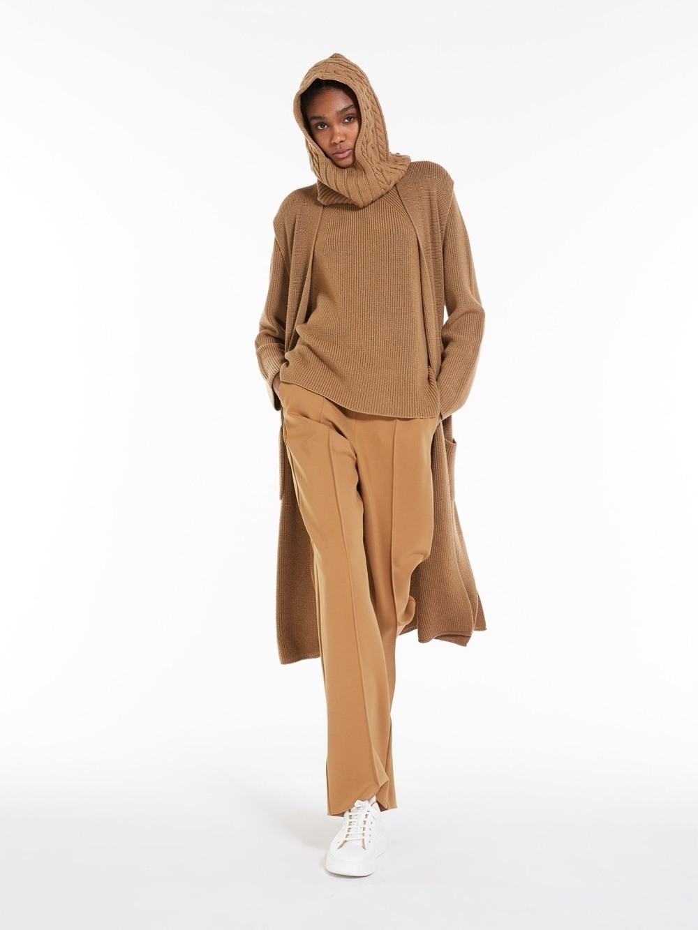 Max Mara Leisure Knitted Wool Waistcoat, BNWT, Taupe, size S